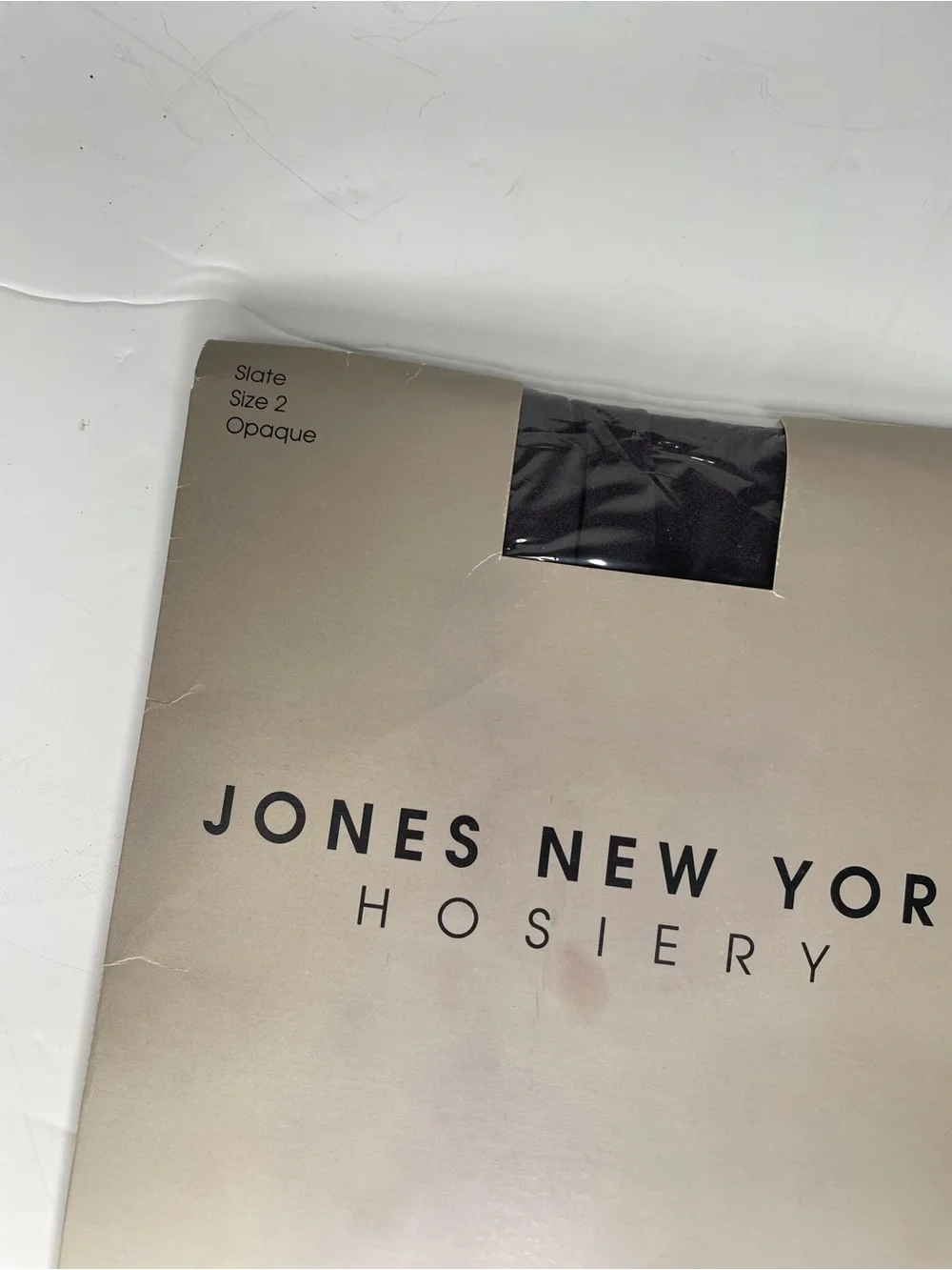 3 Jones New York Vintage Hoisery Pantyhose Opaque Black Slate Oxford Y2K NEW 2